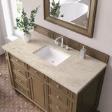 Bristol 48" Single Vanity, Saddle Brown, w/ 3 CM Tajnar Eclos Top