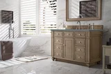 Bristol 48" Single Vanity, Whitewashed Walnut w/ 3 CM Cala Blue Silestone Top