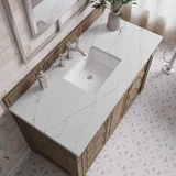 Bristol 48" Single Vanity, Whitewashed Walnut w/ 3 CM Ethereal Noctis Silestone Top
