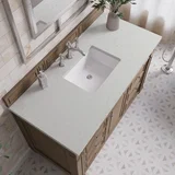 Bristol 48" Single Vanity, Whitewashed Walnut w/ 3 CM Lime Delight Silestone Top