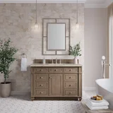 Bristol 48" Single Vanity, Whitewashed Walnut, w/ 3 CM Tajnar Eclos Top