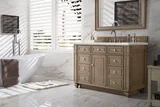 Bristol 48" Single Vanity, Whitewashed Walnut w/ 3 CM Ethereal Noctis Silestone Top w/ FreePower Wireless Charger