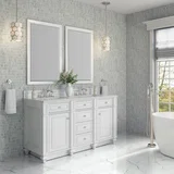 Bristol 60" Double Vanity, Bright White w/ 3 CM Lime Delight Silestone Top