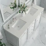Bristol 60" Double Vanity, Bright White w/ 3 CM Lime Delight Silestone Top