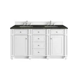 Bristol 60" Double Vanity, Bright White, w/ 3 CM Phantome Eclos Top