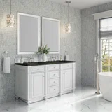 Bristol 60" Double Vanity, Bright White, w/ 3 CM Phantome Eclos Top