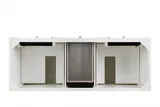 Bristol 60" Double Vanity, Bright White, w/ 3 CM Tajnar Eclos Top