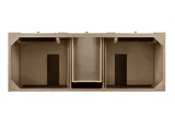 Bristol 60" Double Vanity, Whitewashed Walnut, w/ 3 CM Siberian Silestone Top