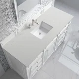Bristol 60" Single Vanity, Bright White w/ 3 CM Lime Delight Silestone Top