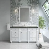 Bristol 60" Single Vanity, Bright White, w/ 3 CM Phantome Eclos Top