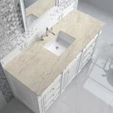 Bristol 60" Single Vanity, Bright White, w/ 3 CM Tajnar Eclos Top