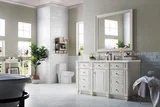 Bristol 60" Single Vanity, Bright White w/ 3 CM Ethereal Noctis Silestone Top w/FreePower Wireless Charger