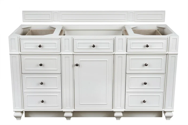 Bristol 60" Single Vanity Cabinet, Bright White