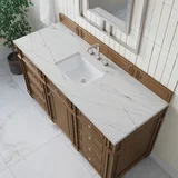 Bristol 60" Single Vanity, Saddle Brown w/ 3 CM Ethereal Noctis Silestone Top