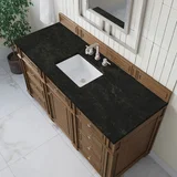 Bristol 60" Single Vanity, Saddle Brown, w/ 3 CM Phantome Eclos Top