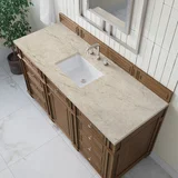 Bristol 60" Single Vanity, Saddle Brown, w/ 3 CM Tajnar Eclos Top