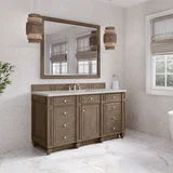 Bristol 60" Single Vanity, Whitewashed Walnut w/ 3 CM Lime Delight Silestone Top
