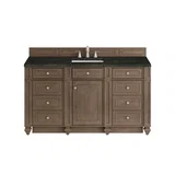 Bristol 60" Single Vanity Whitewashed Walnut, w/ 3 CM Phantome Eclos Top