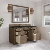 Bristol 60" Single Vanity Whitewashed Walnut, w/ 3 CM Phantome Eclos Top