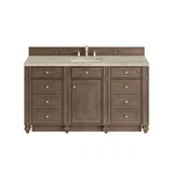 Bristol 60" Single Vanity Whitewashed Walnut, w/ 3 CM Tajnar Eclos Top