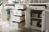 Bristol 72" Double Vanity, Bright White w/ 3 CM Eternal Marfil Silestone Top