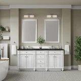 Bristol 72" Double Vanity, Bright White, w/ 3 CM Phantome Eclos Top
