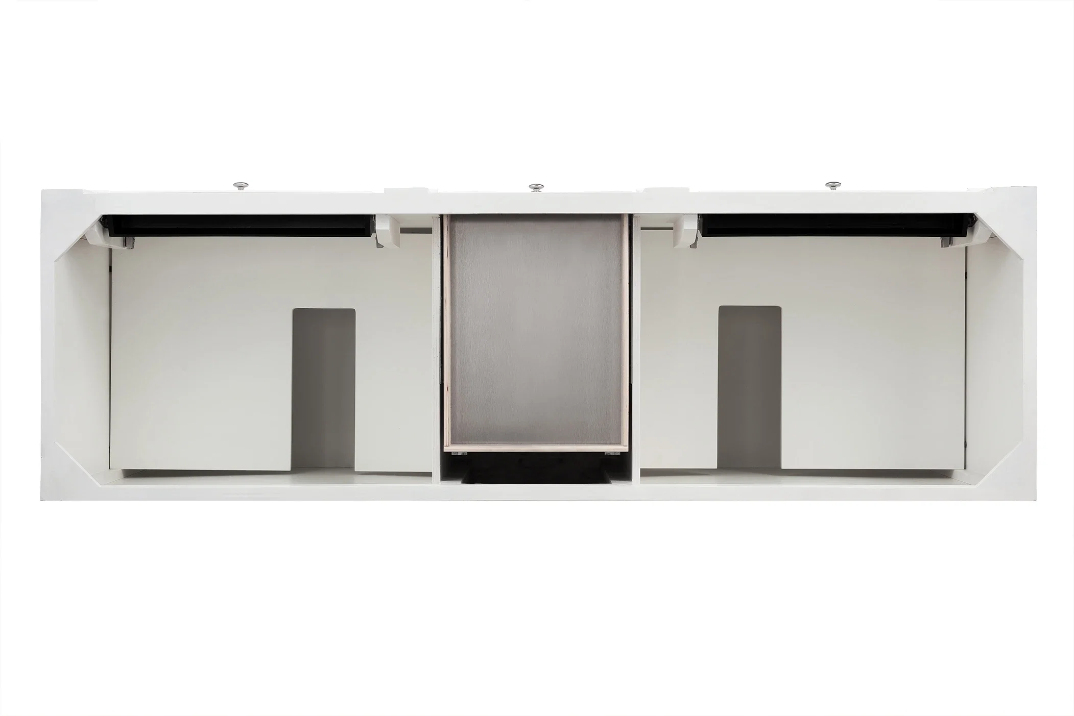 Bristol 72" Double Vanity, Bright White, w/ 3 CM Phantome Eclos Top