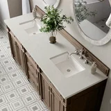 Bristol 72" Double Vanity, Whitewashed Walnut w/ 3 CM Lime Delight Silestone Top