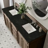 Bristol 72" Double Vanity, Whitewashed Walnut, w/ 3 CM Phantome Eclos Top