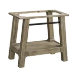 Auburn 31.5" Single Sink Console, Weathered Timber w/ Glossy White Mineral Composite Stone Top