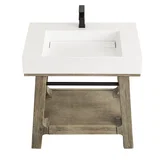 Auburn 31.5" Single Sink Console, Weathered Timber
