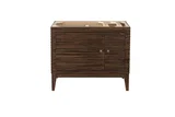 Linear 36" Single Vanity Cabinet, Mid-Century Walnut
