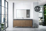 Linear 72" Single Vanity Whitewashed Walnut w/ Dusk Grey Glossy Composite Stone Top