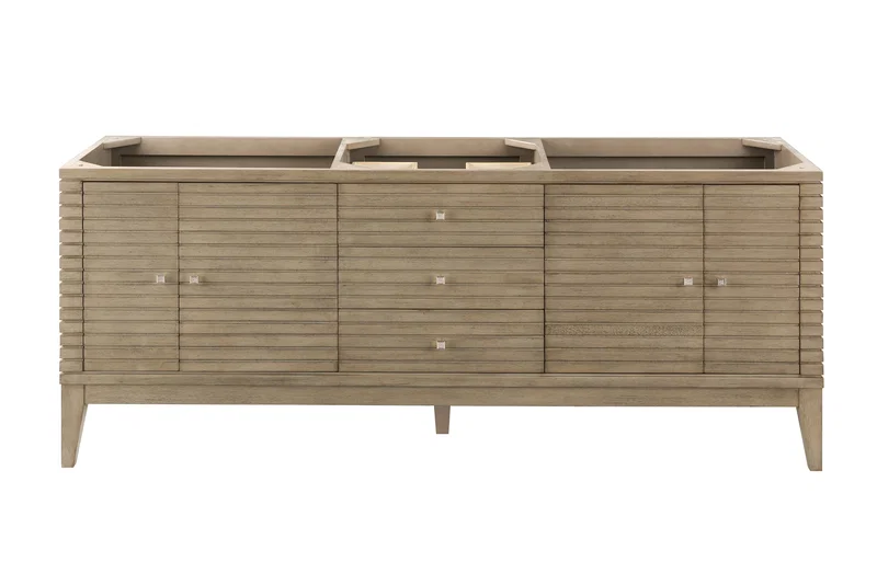 Linear 72" Single Vanity Whitewashed Walnut
