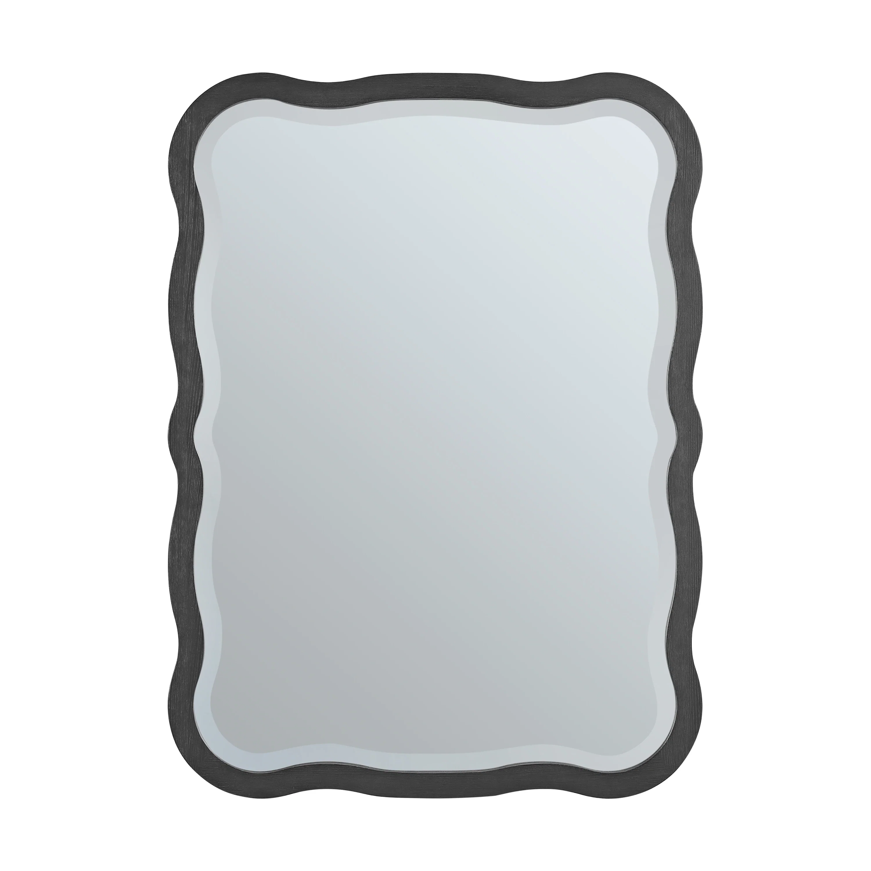 Rowyn Wavy 28" Mirror, Carbon Oak