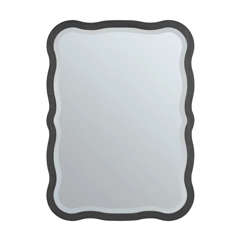 Rowyn Wavy 28" Mirror, Carbon Oak