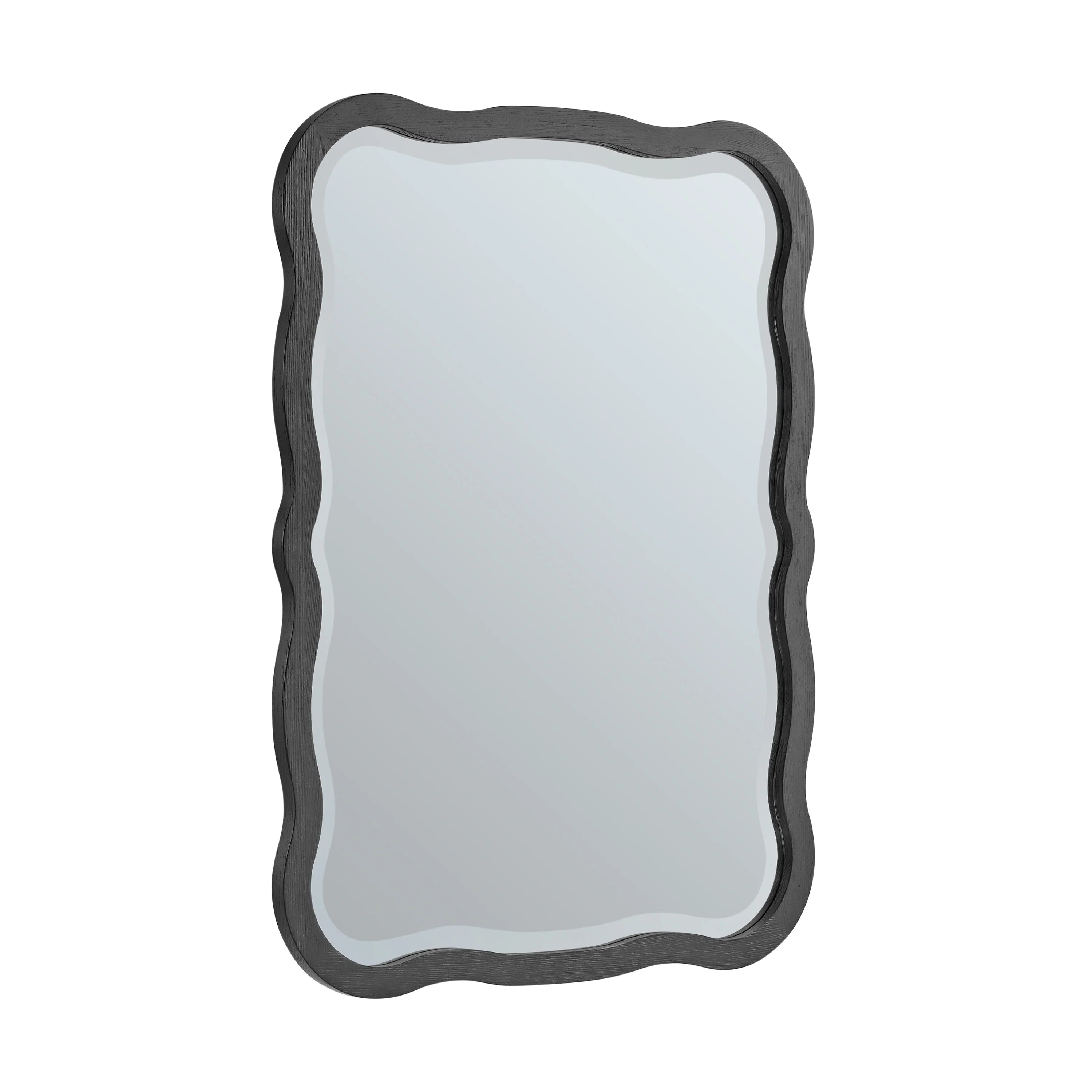 Rowyn Wavy 28" Mirror, Carbon Oak