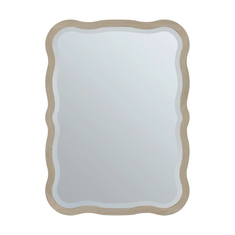 Rowyn Wavy 28" Mirror, Natural