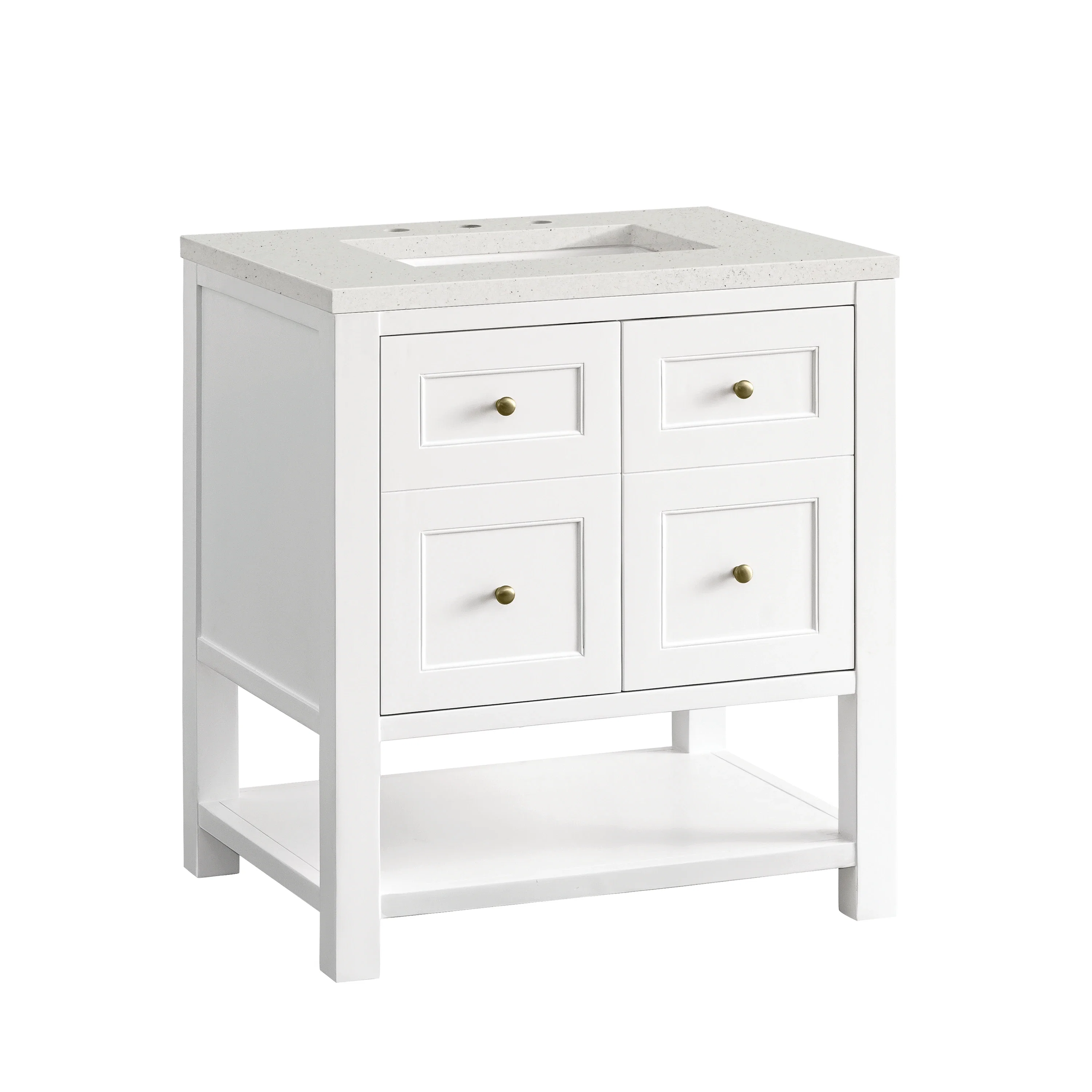 Breckenridge 30" Single Vanity, Bright White w/ 3 CM Lime Delight Top