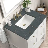 Breckenridge 30" Single Vanity, Bright White w/ 3 CM Parisien Bleu Top