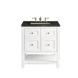 Breckenridge 30" Single Vanity, Bright White, w/ 3 CM Phantome Eclos Top