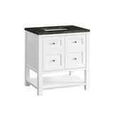 Breckenridge 30" Single Vanity, Bright White, w/ 3 CM Phantome Eclos Top