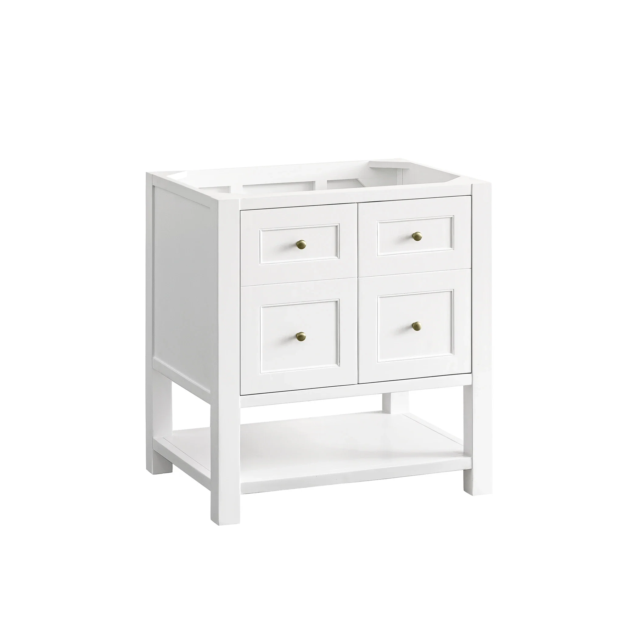 Breckenridge 30" Single Vanity, Bright White, w/ 3 CM Phantome Eclos Top