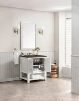 Breckenridge 30" Single Vanity, Bright White, w/ 3 CM Phantome Eclos Top