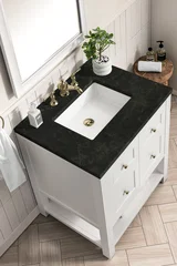 Breckenridge 30" Single Vanity, Bright White, w/ 3 CM Phantome Eclos Top