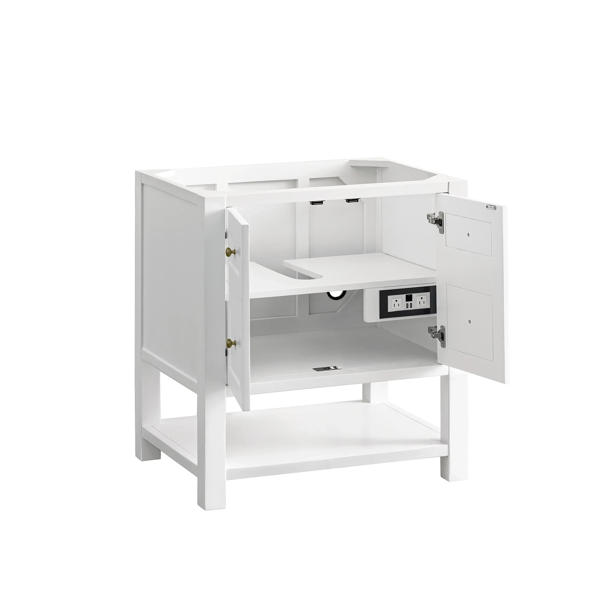 Breckenridge 30" Single Vanity, Bright White, w/ 3 CM Phantome Eclos Top