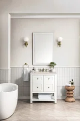 Breckenridge 30" Single Vanity, Bright White, w/ 3 CM Siberian Silestone Top