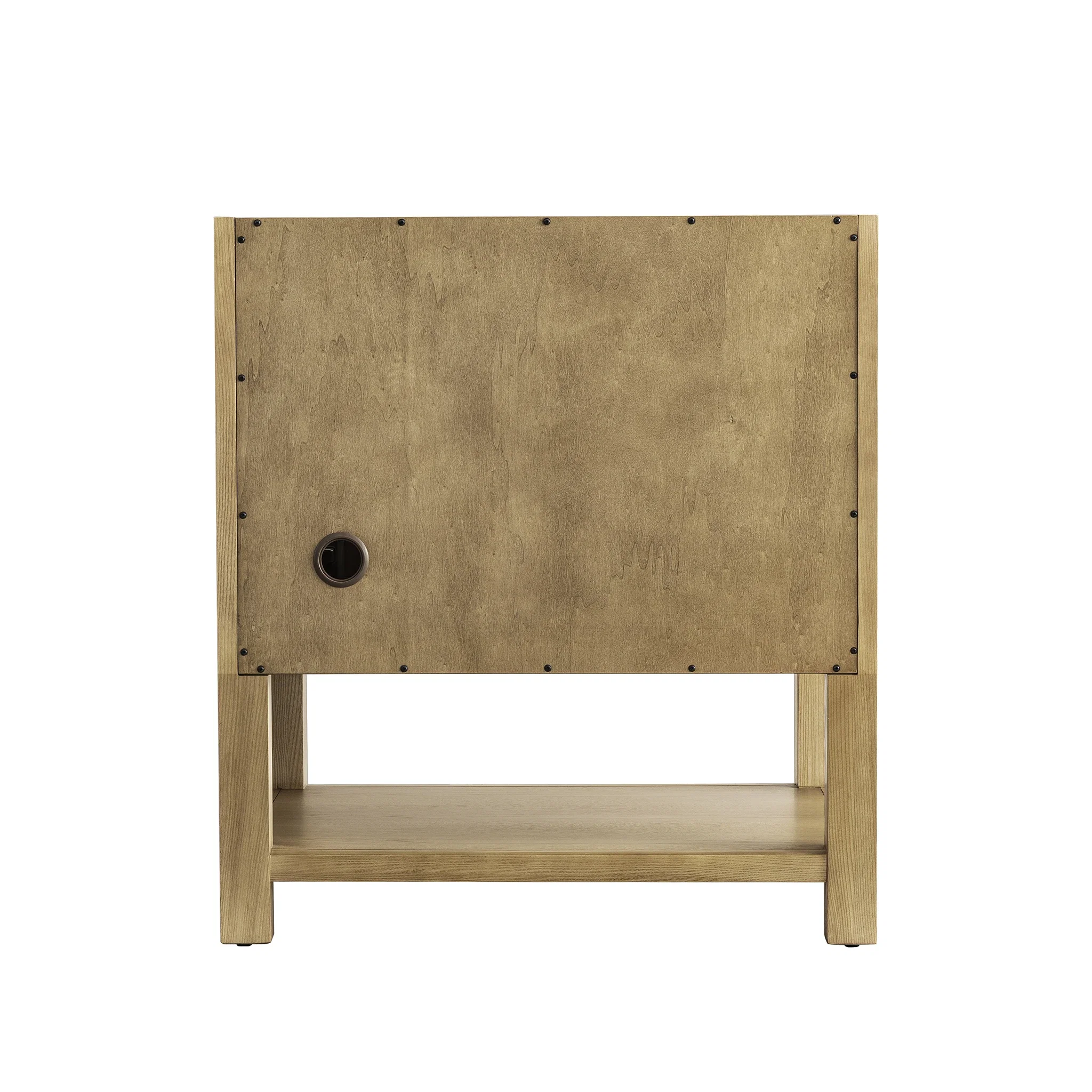 Breckenridge 30" Single Vanity, Light Natural Oak w/ Single Hole 3 CM White Zeus Top & Backsplash