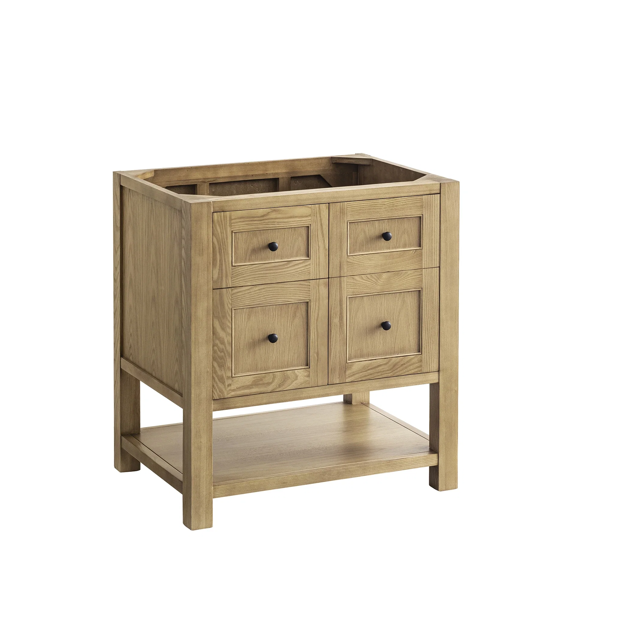Breckenridge 30" Single Vanity, Light Natural Oak w/ 3 CM Charcoal Soapstone Top
