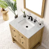 Breckenridge 30" Single Vanity, Light Natural Oak w/ 3 CM Eternal Jasmine Pearl Top